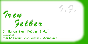 iren felber business card